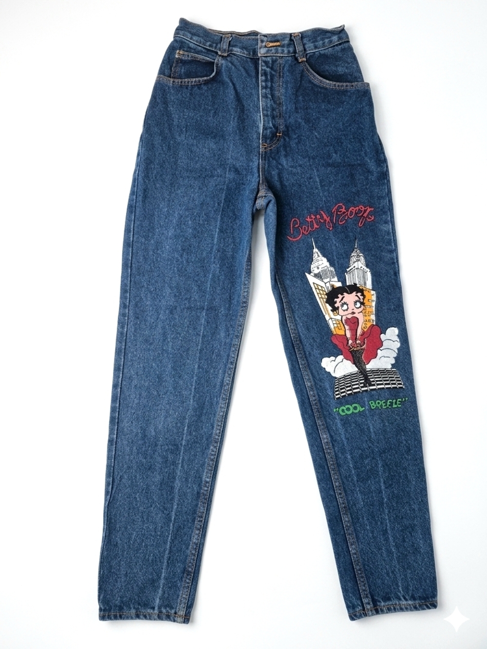 Vintage 80s Betty Boop Cool Breeze High Waist Mom Jeans Made In USA 5/6 Quips